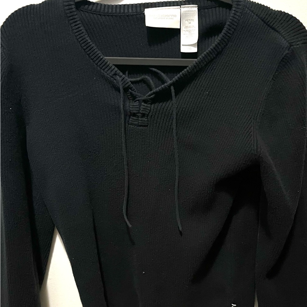 Liz Claiborne Black Crew Neck Sweater